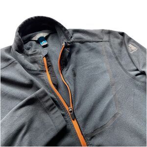 Eddie Bauer First Ascent Fleece Jacket Mens M Gray Full Zip Outdoor Hiking